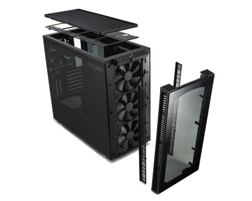 Корпус Fractal Design DEFINE S2 VISION BLACKOUT / E-ATX, mid tower, dark tint tempered glass side panels / 4x140mm fans inc. / FD-CA-DEF-S2V-BKO-TGD