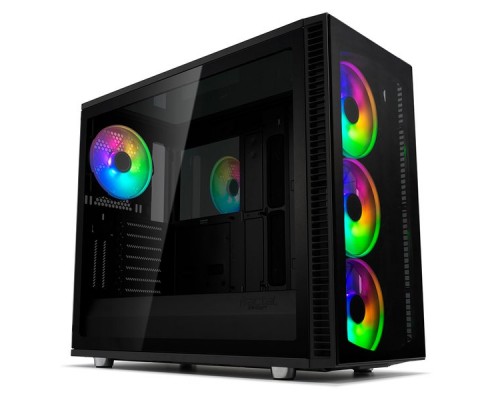 Корпус Fractal Design DEFINE S2 VISION RGB / E-ATX, mid tower, dark tint tempered glass side panels / 4x140mm ARGB fans inc. / FD-CA-DEF-S2V-RGB-BKO-TGD