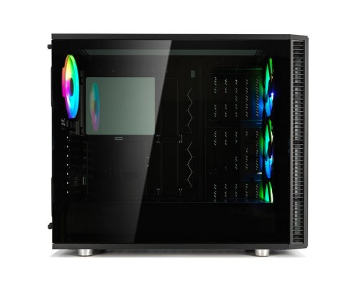 Корпус Fractal Design DEFINE S2 VISION RGB / E-ATX, mid tower, dark tint tempered glass side panels / 4x140mm ARGB fans inc. / FD-CA-DEF-S2V-RGB-BKO-TGD