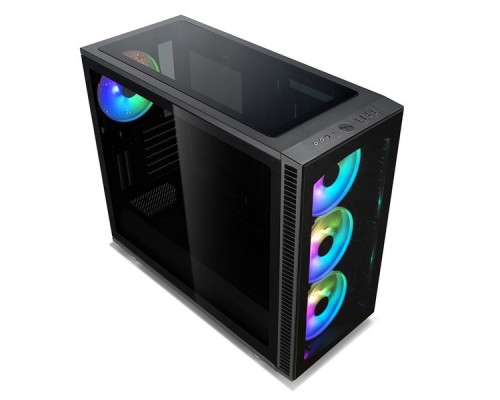 Корпус Fractal Design DEFINE S2 VISION RGB / E-ATX, mid tower, dark tint tempered glass side panels / 4x140mm ARGB fans inc. / FD-CA-DEF-S2V-RGB-BKO-TGD