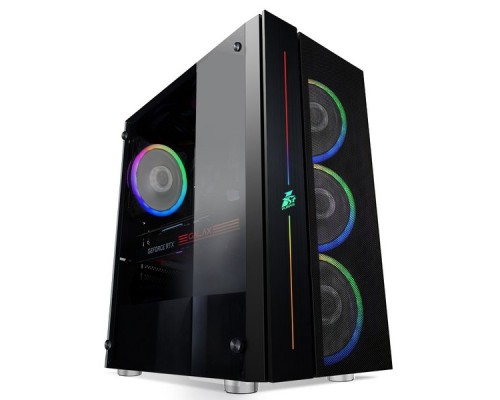 Корпус 1STPLAYER BLACK.SIR B7 / ATX, tempered glass / 4x 120mm RGB fans inc. / B7-4M2