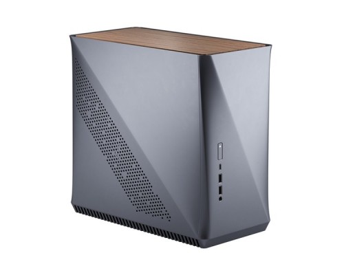 Корпус Fractal Design ERA ITX TITANIUM GRAY - WALNUT / Mini-ITX / 1x80mm fan inc. / FD-CA-ERA-ITX-GY