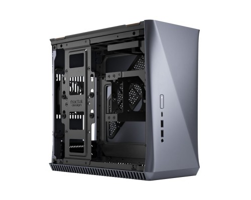 Корпус Fractal Design ERA ITX TITANIUM GRAY - WALNUT / Mini-ITX / 1x80mm fan inc. / FD-CA-ERA-ITX-GY