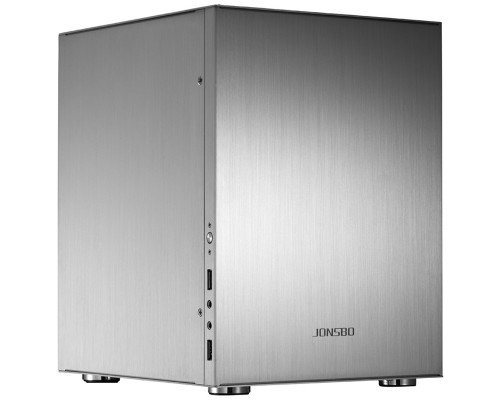 Корпус JONSBO C2 без БП, mini-ITX, micro-ATX, серебристый