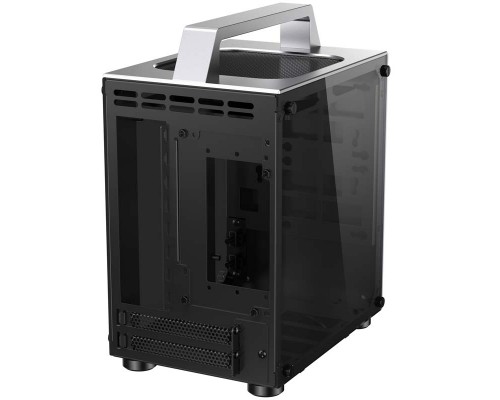 Корпус JONSBO T8 Silver без БП, боковые панели из закаленного стекла, mini-ITX, серебристый