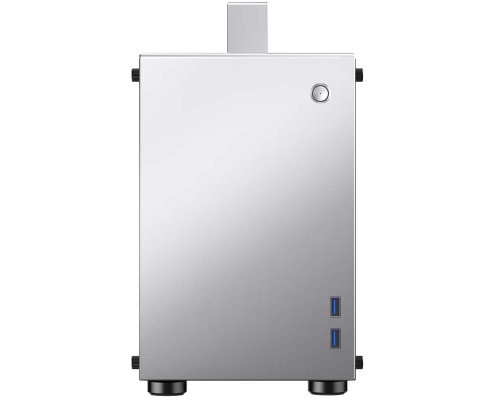 Корпус JONSBO T8 Silver без БП, боковые панели из закаленного стекла, mini-ITX, серебристый