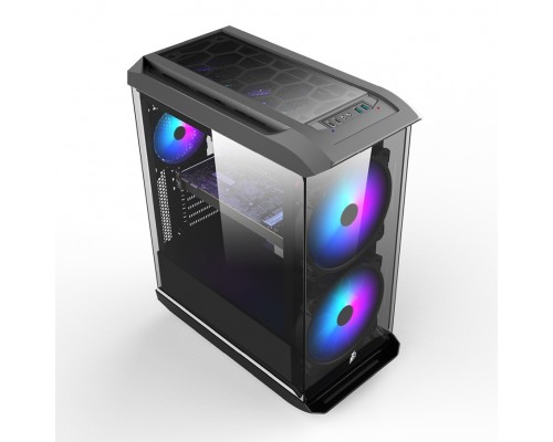 Корпус 1STPLAYER FIREBASE X8 / ATX, tempered glass, RGB fans controller & remote / 2x 200mm & 1x 120mm RGB fans inc. / X8