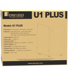 Корпус JONSBO U1 PLUS Silver без БП, боковая панель из закаленного стекла, mini-ITX, SFX, серебристый                                                                                                                                                     
