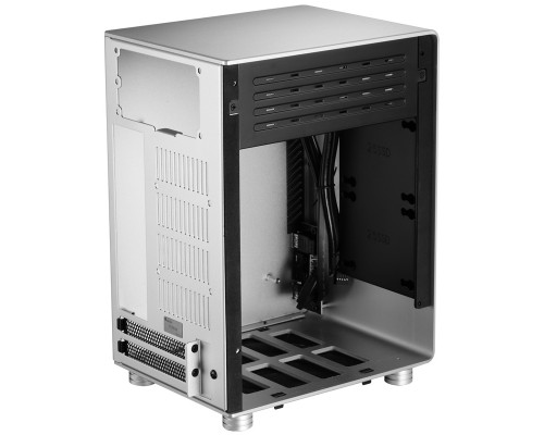 Корпус JONSBO U1 PLUS Silver без БП, боковая панель из закаленного стекла, mini-ITX, SFX, серебристый