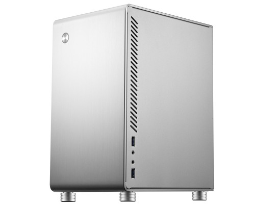 Корпус JONSBO U1 PLUS Silver без БП, боковая панель из закаленного стекла, mini-ITX, SFX, серебристый