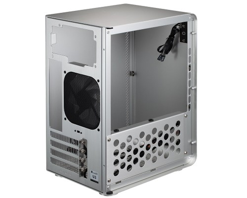 Корпус JONSBO U3 Silver без БП, mini-ITX, micro-ATX, серебристый