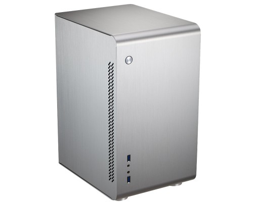 Корпус JONSBO U3 Silver без БП, mini-ITX, micro-ATX, серебристый