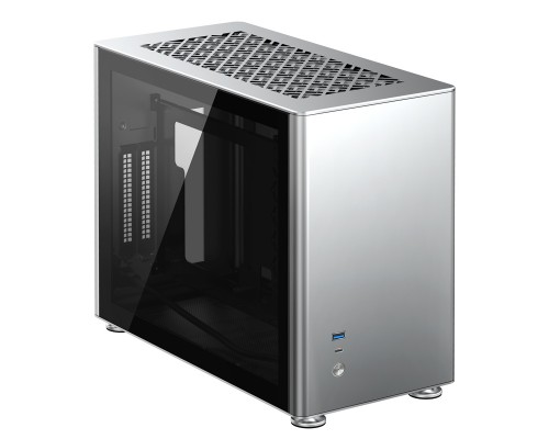 Корпус JONSBO A4 без БП, боковые панели из закаленного стекла, mini-ITX, SFX, серебристый