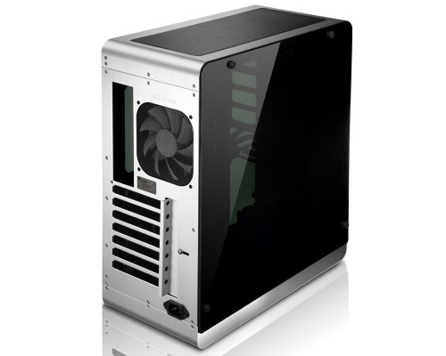 Корпус JONSBO UMX4W Silver без БП, боковая панель из закаленного стекла, mini-ITX, micro-ATX, ATX, серебристый