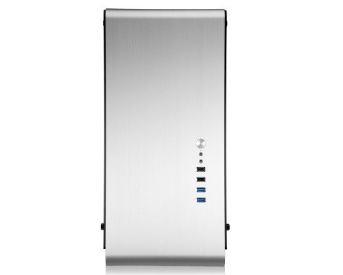 Корпус JONSBO UMX4W Silver без БП, боковая панель из закаленного стекла, mini-ITX, micro-ATX, ATX, серебристый