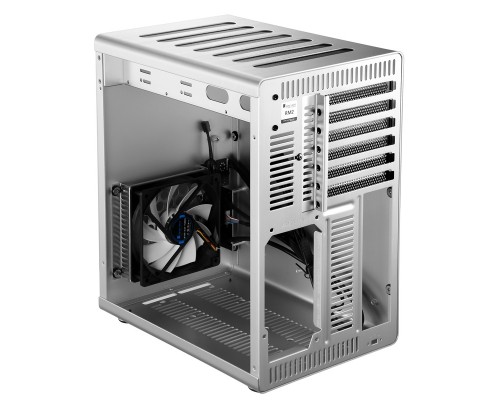 Корпус JONSBO RM2 Silver без БП, mini-ITX, micro-ATX, ATX, серебристый