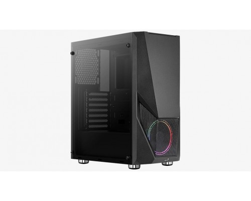 Корпус Aerocool Zauron Saturn V1 без БП, ATX, боковое окно (закаленное стекло), черный