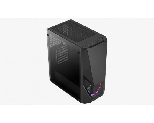 Корпус Aerocool Zauron Saturn V1 без БП, ATX, боковое окно (закаленное стекло), черный