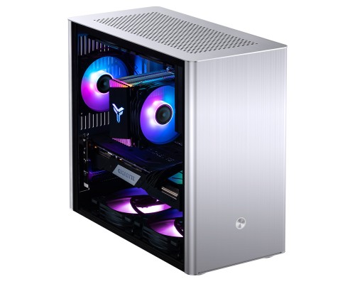 Корпус JONSBO V9 без БП, боковая панель из закаленного стекла, mini-ITX, micro-ATX, SFX, серебристый