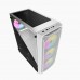 Корпус Powercase Mistral Z4 White, Tempered Glass, Mesh, 4x 120mm 5-color LED fan, белый, ATX  (CMIZW-L4)