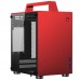 Корпус JONSBO T8 Red без БП, боковые панели из закаленного стекла, mini-ITX, красный