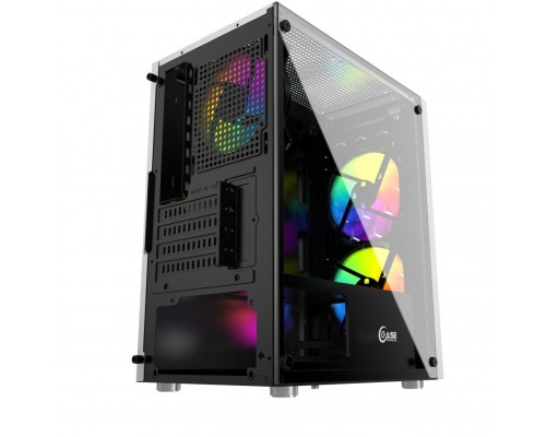 Корпус Powercase Mistral Micro T3W, Tempered Glass, Mesh, 2x 140mm + 1х 120mm 5-color fan, белый, mATX  (CMIMTW-L3)