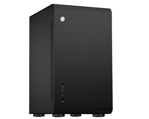 Корпус JONSBO U1 PLUS Black без БП, боковая панель из закаленнго стекла, mini-ITX, SFX, черный