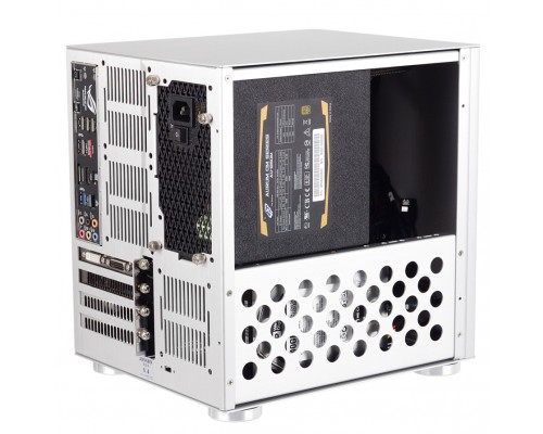 Корпус JONSBO V4 без БП, mini-ITX, micro-ATX, серебристый