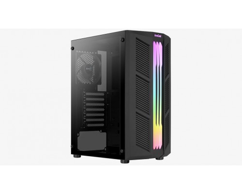 Корпус Aerocool Prime V1 без БП, ATX, боковое окно (закаленное стекло), черный