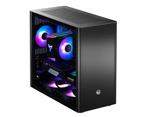 Корпус JONSBO V9 без БП, боковая панель из закаленного стекла, mini-ITX, micro-ATX, SFX, черный