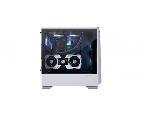 Корпус PHANTEKS Eclipse P360A, White, 2x120mm ARGB Fan + ARGB Strip, боковая панель Tempered Glass, Mid-Tower