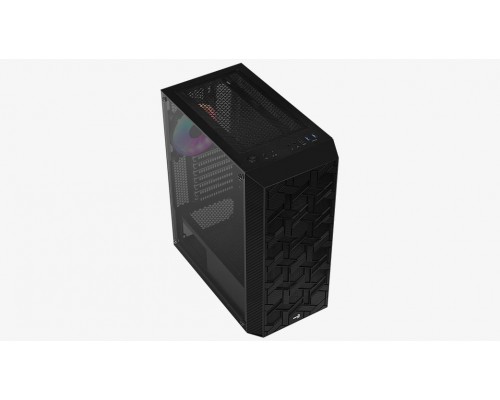 Корпус Aerocool Hive V3 без БП, ATX, боковое окно (закаленное стекло), черный