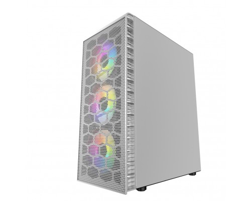 Корпус Powercase Mistral Z4С White, Tempered Glass, Mesh, 4x 120mm 5-color LED fan, белый, ATX  (CMIZ4CW-L4)