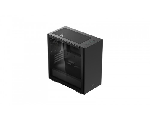 Корпус Deepcool MACUBE 110 BK без БП, боковое окно (закаленное стекло), черный, mATX