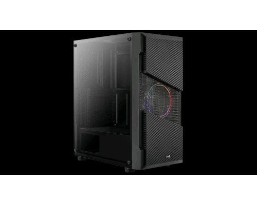 Корпус Aerocool Menace Saturn V1 без БП, ATX, боковое окно (закаленное стекло), черный