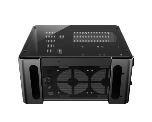 Корпус JONSBO U4PLUS Black без БП, боковые панели из закаленного стекла, mini-ITX, micro-ATX, ATX, черный