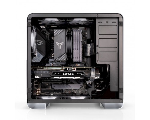 Корпус JONSBO U4PLUS Silver без БП, боковые панели из закаленного стекла, mini-ITX, micro-ATX, ATX, серебристый