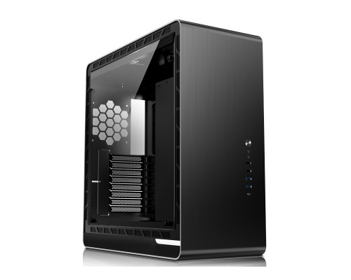 Корпус JONSBO UMX6-G Black без БП, боковые панели из закаленного стекла, mini-ITX, micro-ATX, ATX, черный