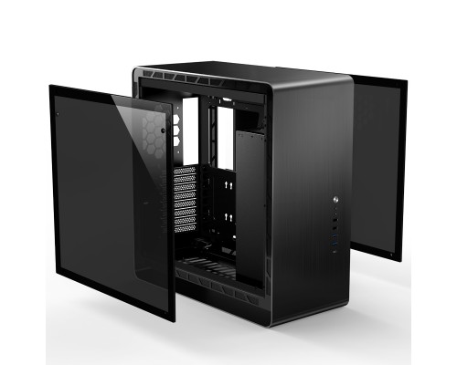 Корпус JONSBO UMX6-G Black без БП, боковые панели из закаленного стекла, mini-ITX, micro-ATX, ATX, черный