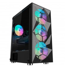 Корпус 1STPLAYER FIREBASE X7 / ATX, tempered glass / 3x140mm & 1x120mm LED fans inc. / X7-3G6P-1G6                                                                                                                                                        