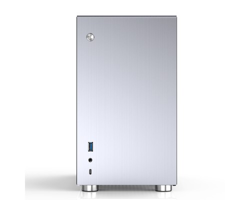 Корпус JONSBO V10-A Silver без БП, mini-ITX, серебристый