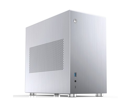 Корпус JONSBO V10-A Silver без БП, mini-ITX, серебристый