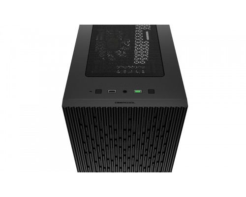 Корпус Deepcool MATREXX 40 3FS без БП, боковое окно (закаленное стекло), 2xRGB LED 120мм ветилятора спереди и 1xRGB LED 120мм ветилятор сзади, черный, MICRO ATX/MINI-ITX