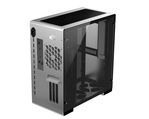 Корпус JONSBO U5S Silver без БП, боковые панели из закаленного стекла, mini-ITX, micro-ATX, ATX, серебристый