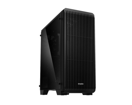 Корпус ZALMAN S2 TG, без БП, боковое окно (закаленное стекло), черный,  ATX