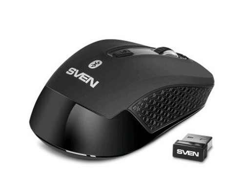 Беспроводная мышь SVEN RX-575SW чёрная (бесш. кл., Bluetooth, 2,4 GHz, 3+1кл. 800-1600DPI, блист.)