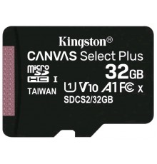 Карта памяти MicroSDXC 32GB  Kingston Class 10 UHS-I U1 Canvas Select Plus  [SDCS2/32GBSP]                                                                                                                                                                