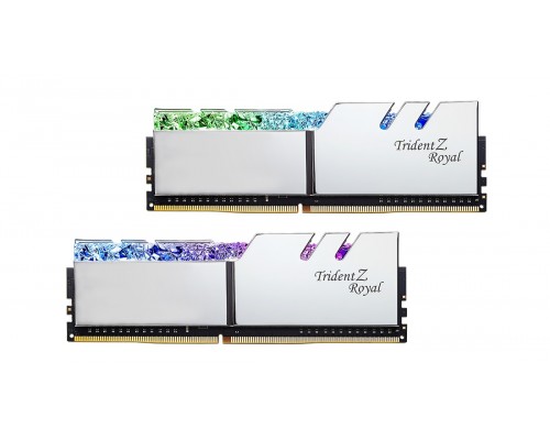 Модуль памяти DDR4 G.SKILL TRIDENT Z ROYAL 64GB (2x32GB) 3200MHz CL14 (14-18-18-38) 1.45V / F4-3200C14D-64GTRS / SILVER