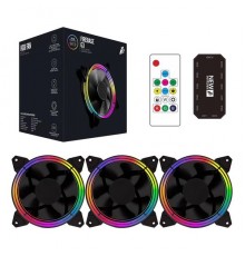 Комплект вентиляторов (3 шт.) 1STPLAYER FIREBASE G3 / controller & remote / 120mm, RGB, 5-pin, 1200rpm, 45.7cfm, 12V, 20dBA / G3                                                                                                                          