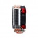 Кулер ID-COOLING SE-214 LGA20XX/LGA1366/LGA115X/AM4/AM3/+/AM2/+/FM2/+/FM1 (18шт/кор, TDP 130W, PWM, 4 тепл.трубки прямого контакта, FAN 120mm, Red LED) RET